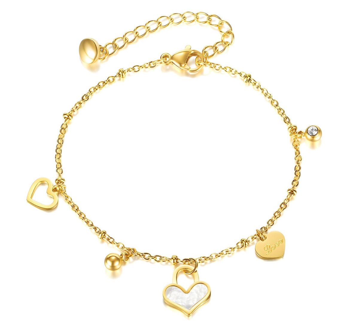 Triple Heart Love Bracelet