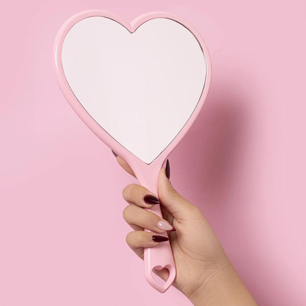 BEAUTY CREATIONS HANDHELD MIRROR - HEART SHAPE