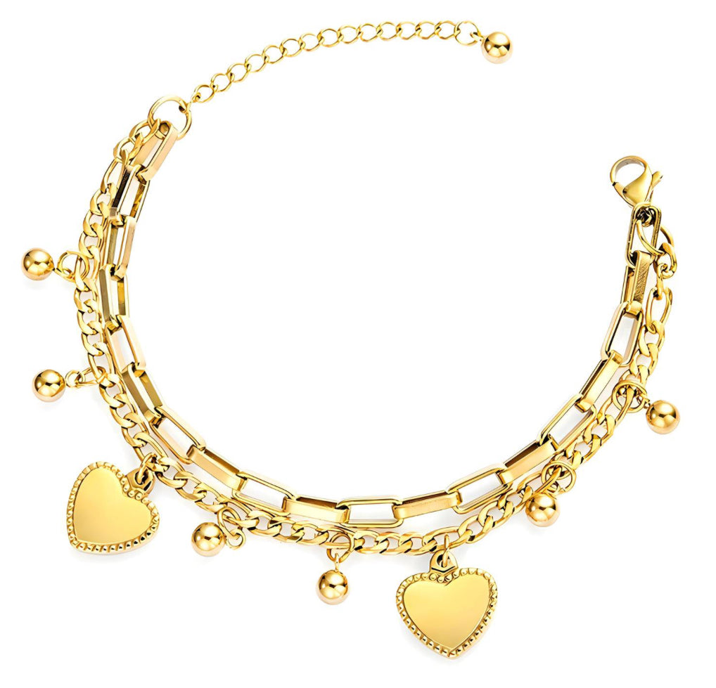 Double Layered Hearts bracelet