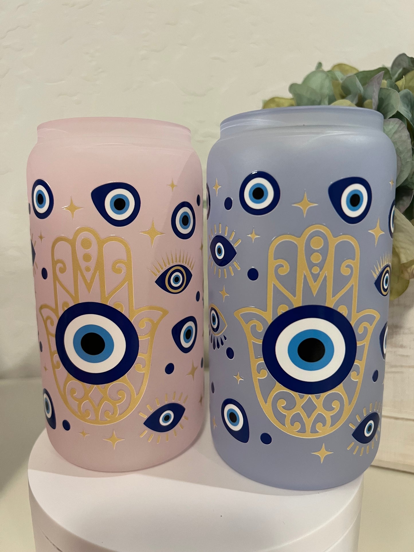 Evil Eye Glass Cup