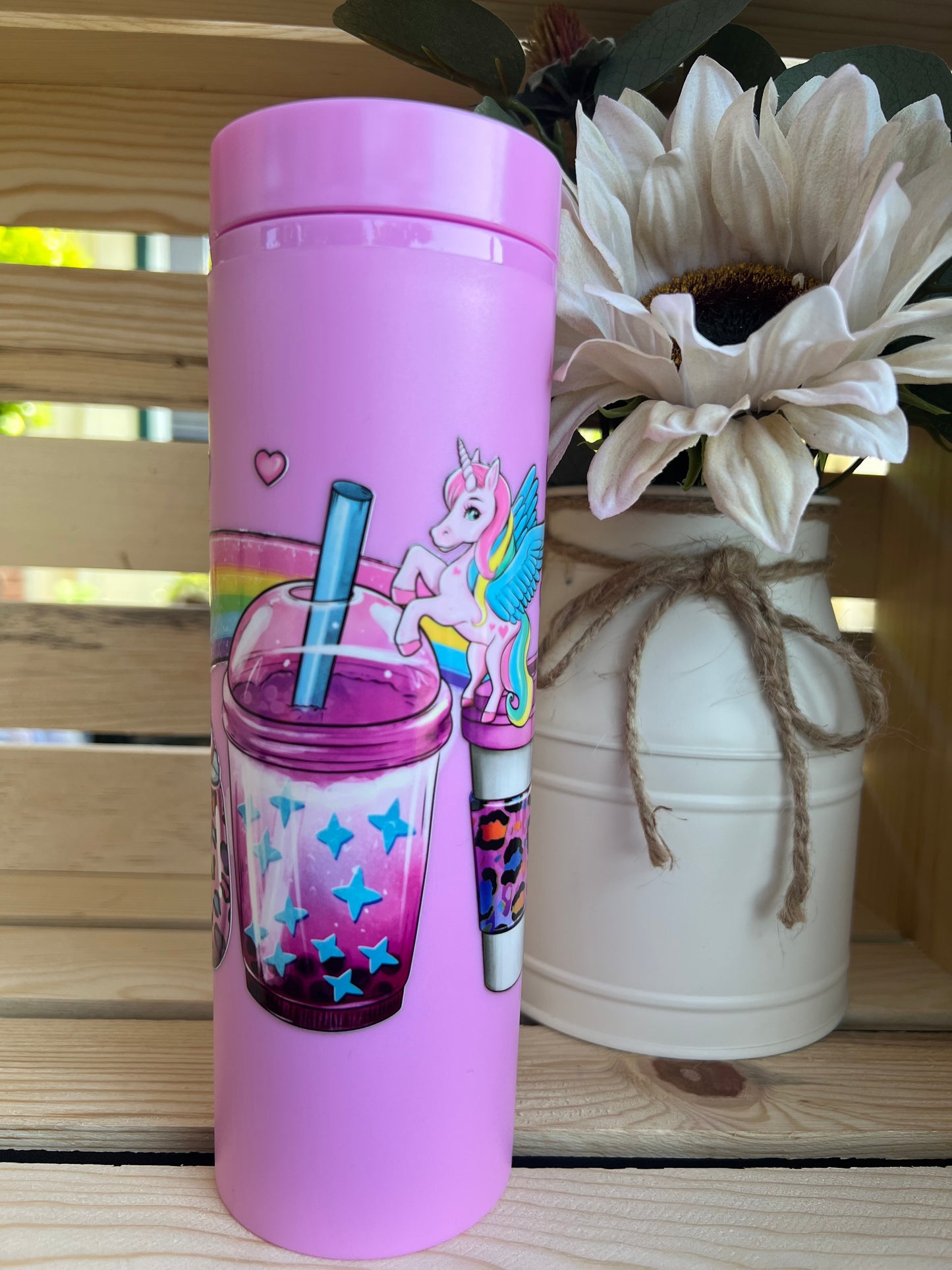 Skinny plastic tumbler