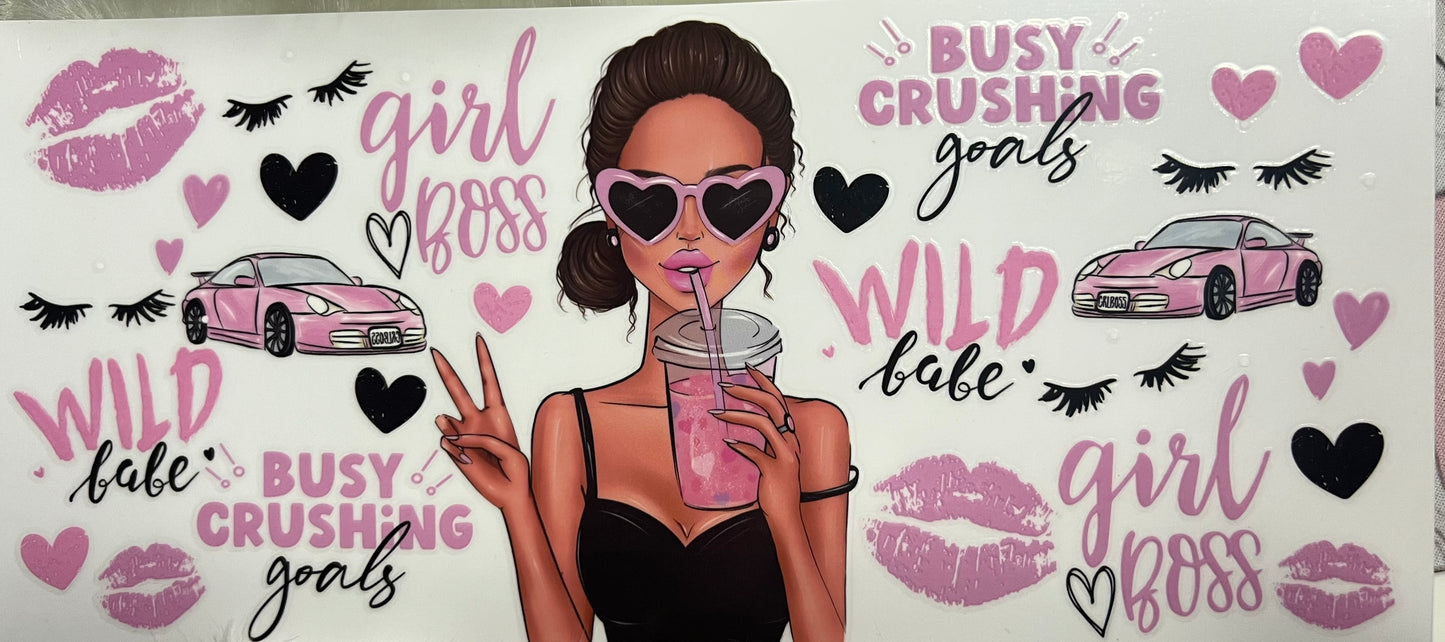 Girl Boss Glass Cup