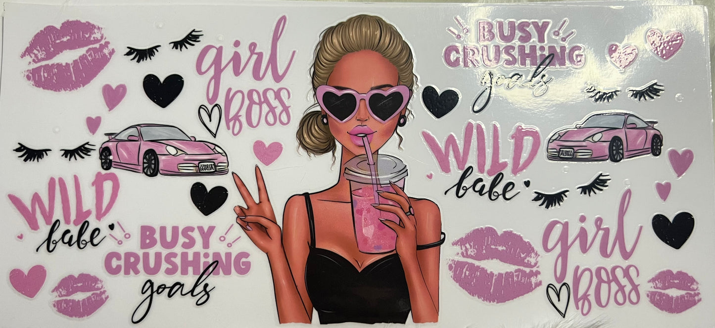 Girl Boss Glass Cup