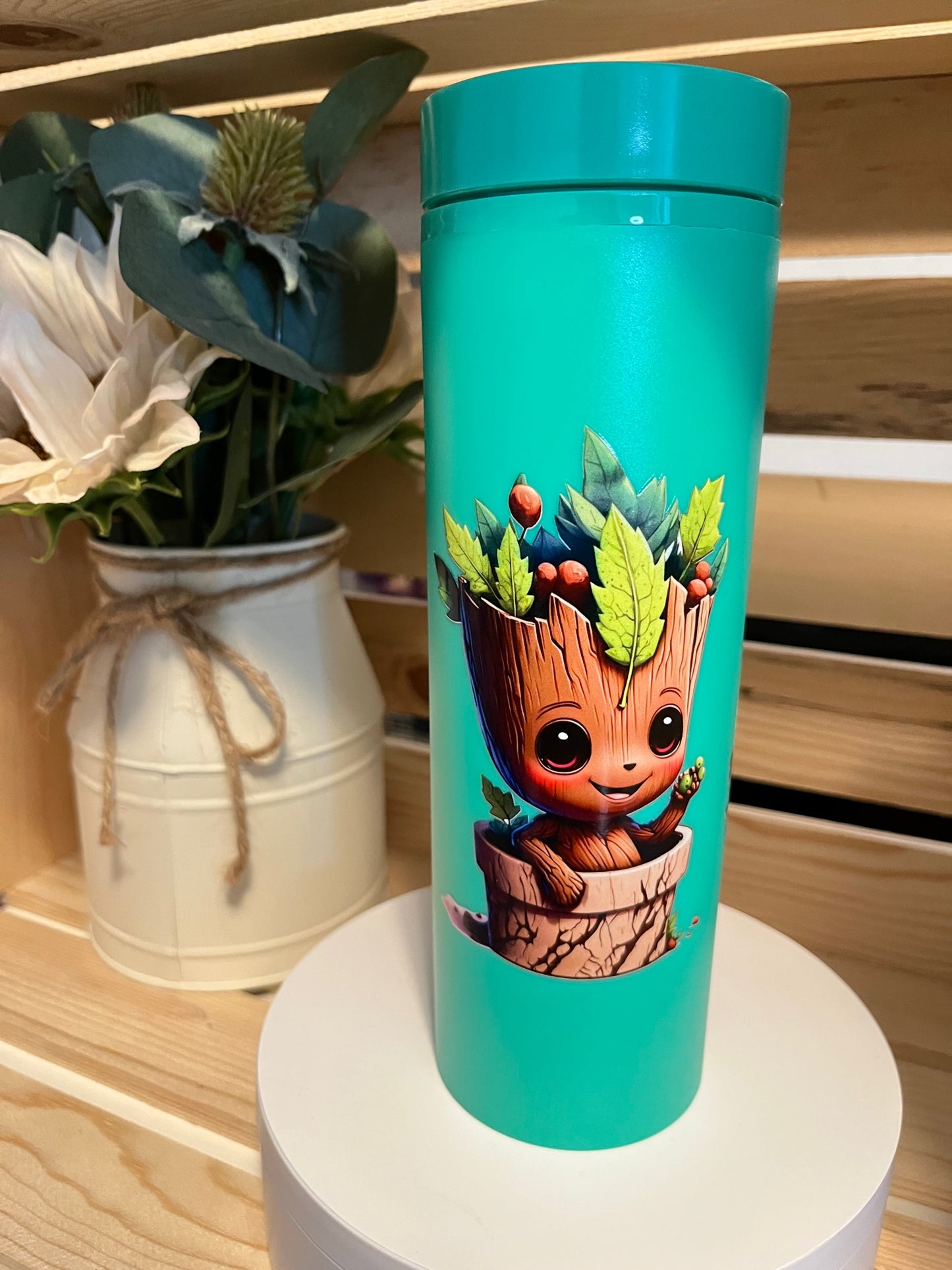 Skinny plastic tumbler