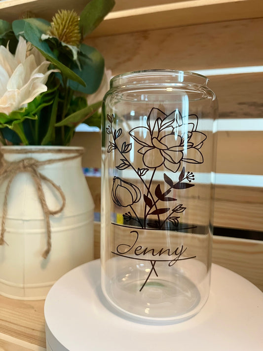 Personalized Birth Flower Libbey