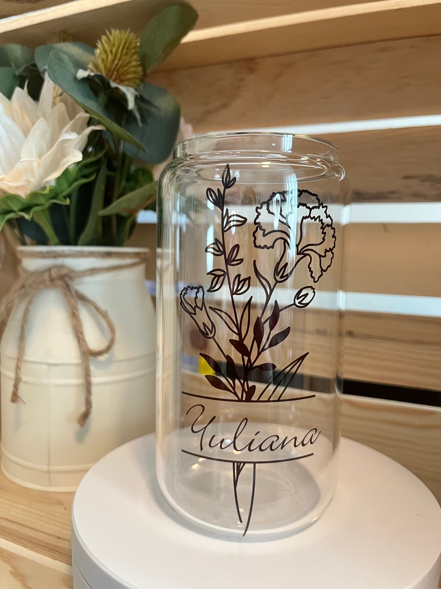 Personalized Birth Flower Libbey