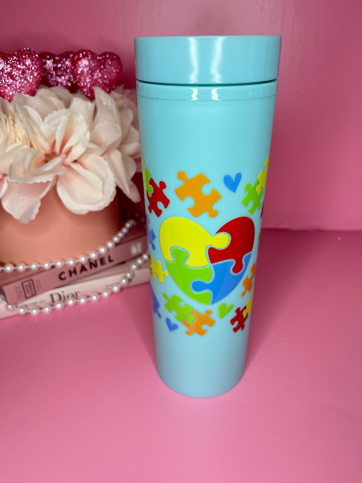 Skinny plastic tumbler