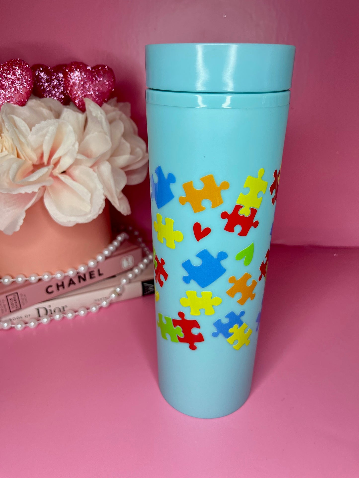 Skinny plastic tumbler