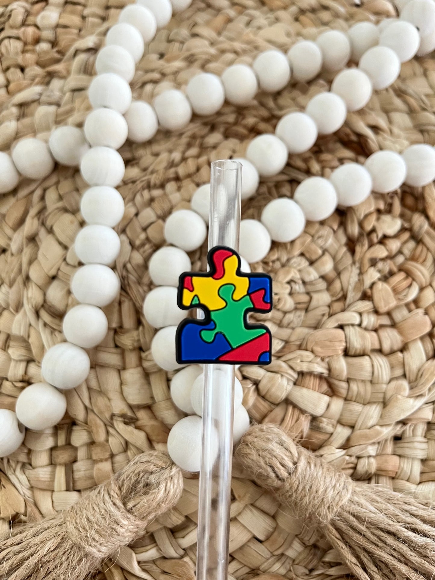 Autism straw topper