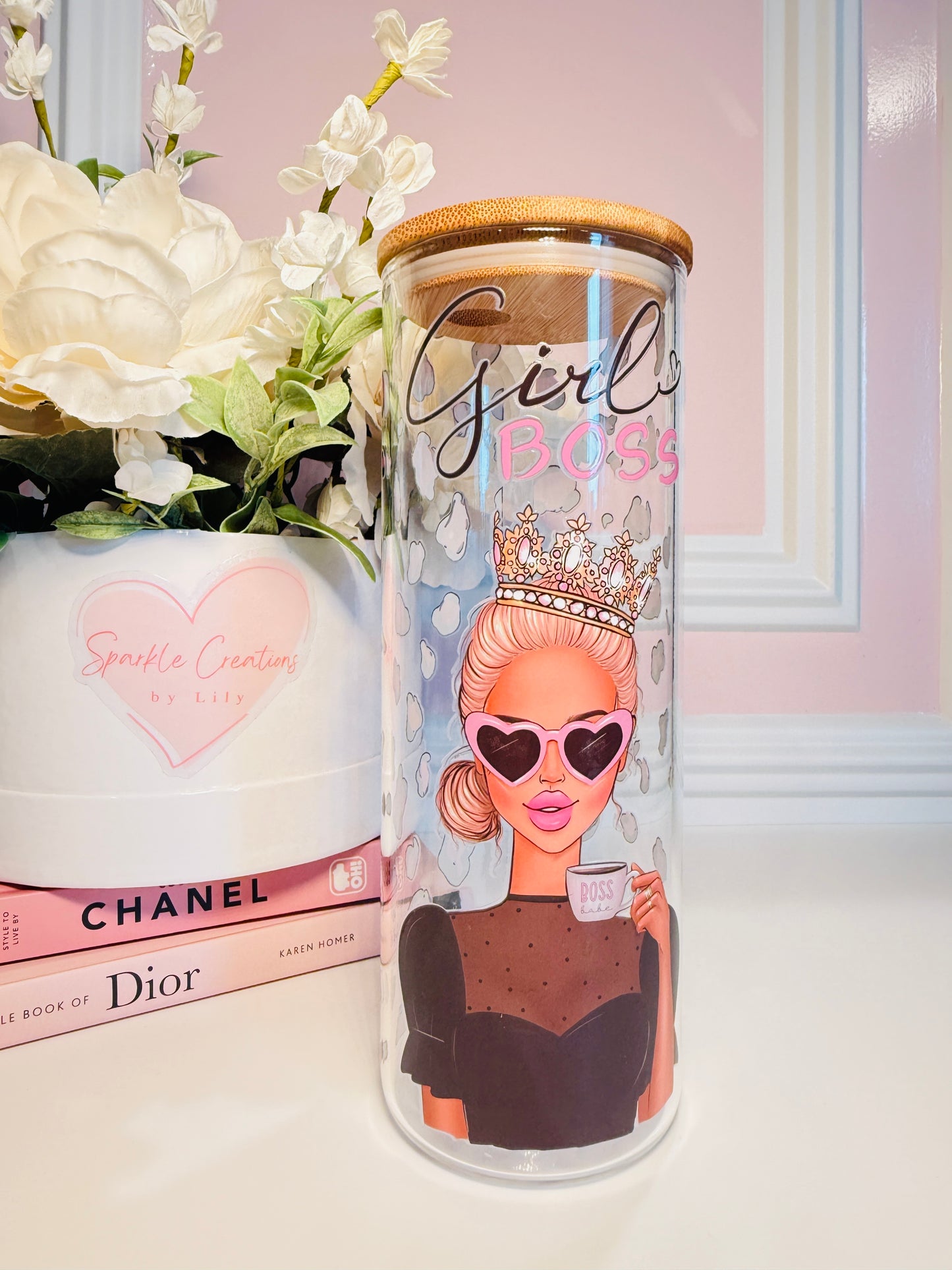 Blonde Boss Girl Glass Cup