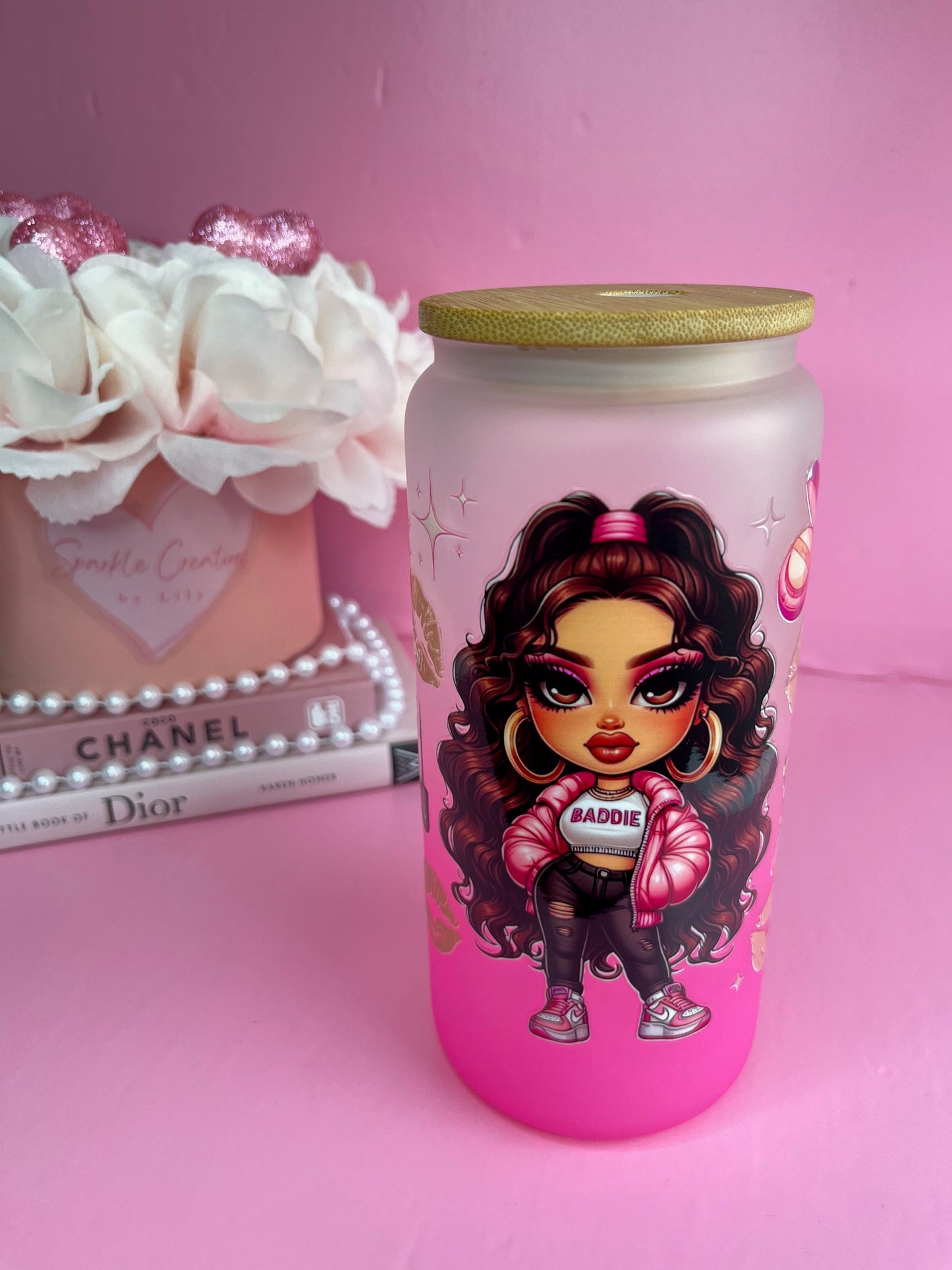 MUA Baddie Glass Cup