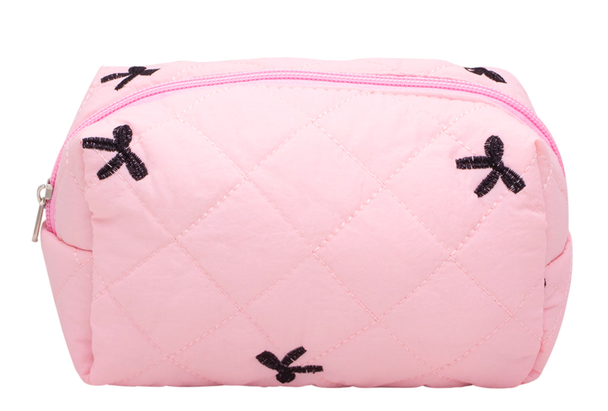 Bow Zipper Makeup Bag